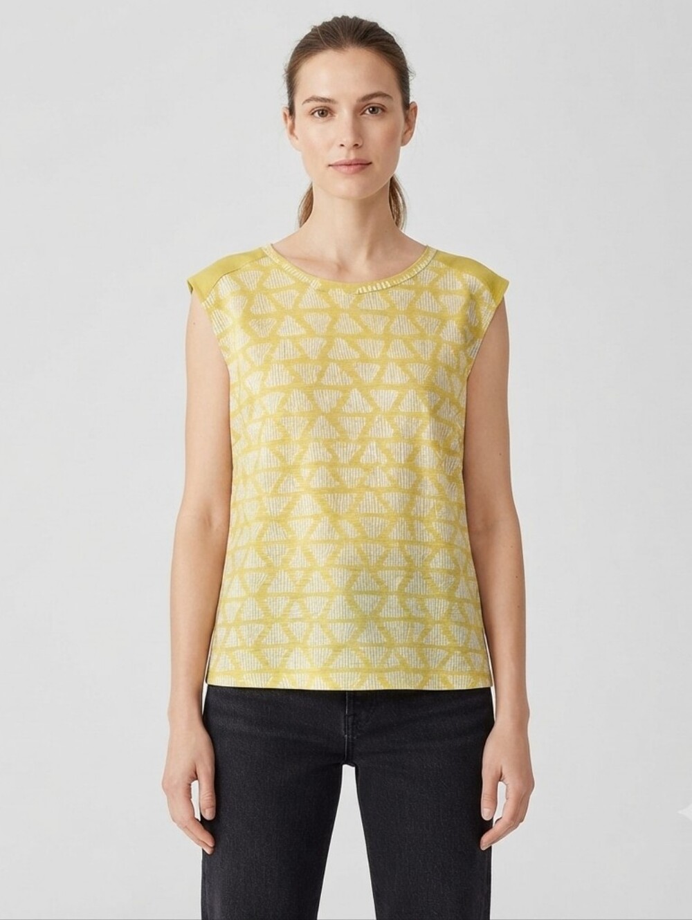 Loft Outlet Yellow Sleeveless Lightweight Blouse